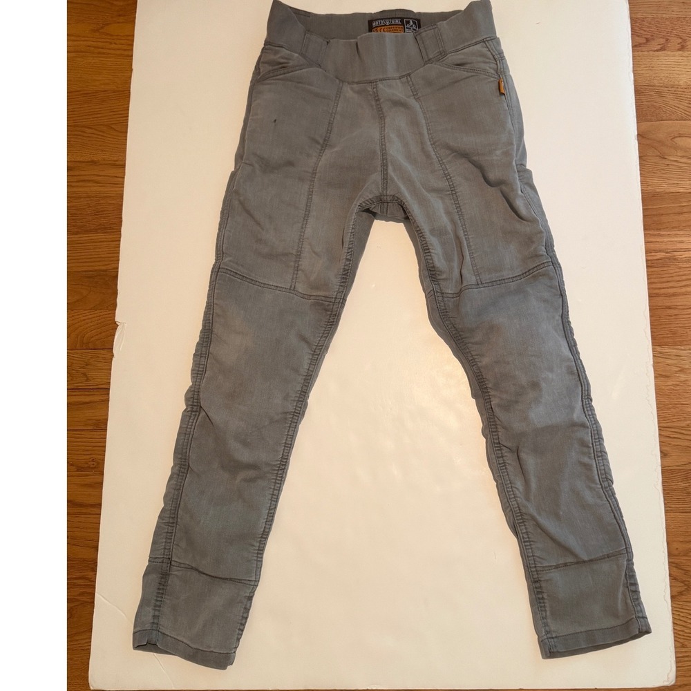 MotoGirl Melissa Jeggings Grey Kevlar Lined Motorcycle Pants with Armor US 10 P